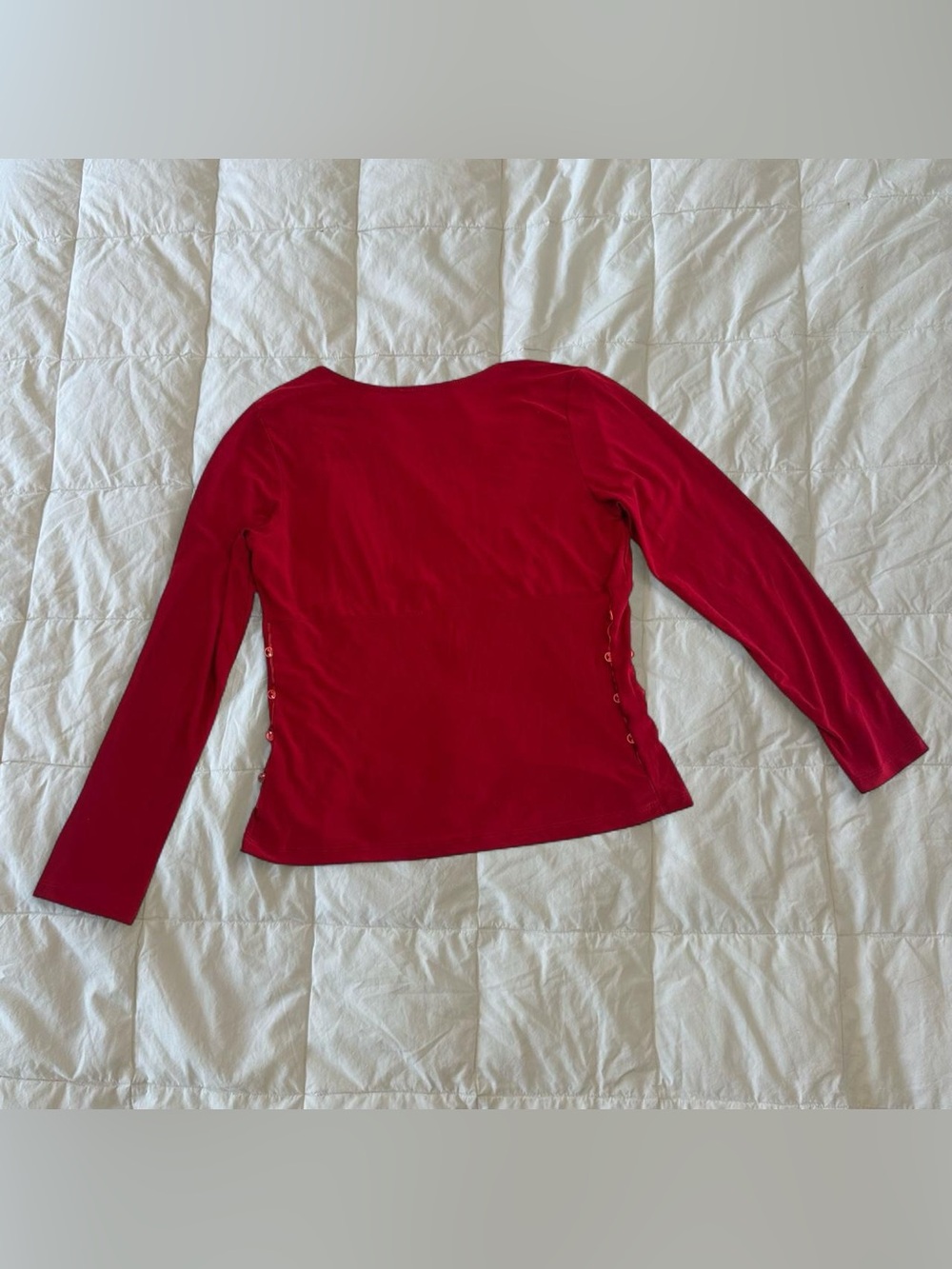 Y2K Fashion Bug Red Long Sleeve Top - Picture 4 of 8